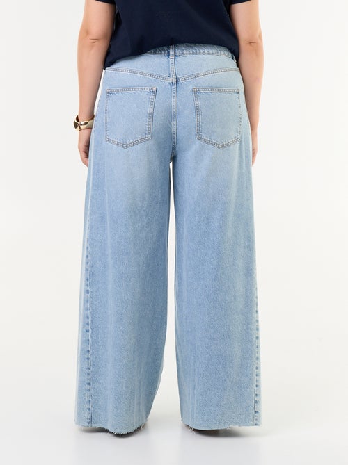 Vaquero wide leg y borde sin rematar - Kiabi
