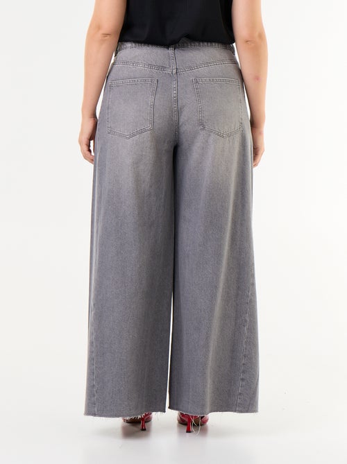 Vaquero wide leg y borde sin rematar - Kiabi