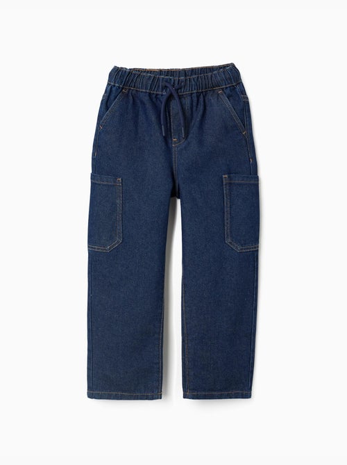Vaqueros baggy cargo con cordón - Kiabi