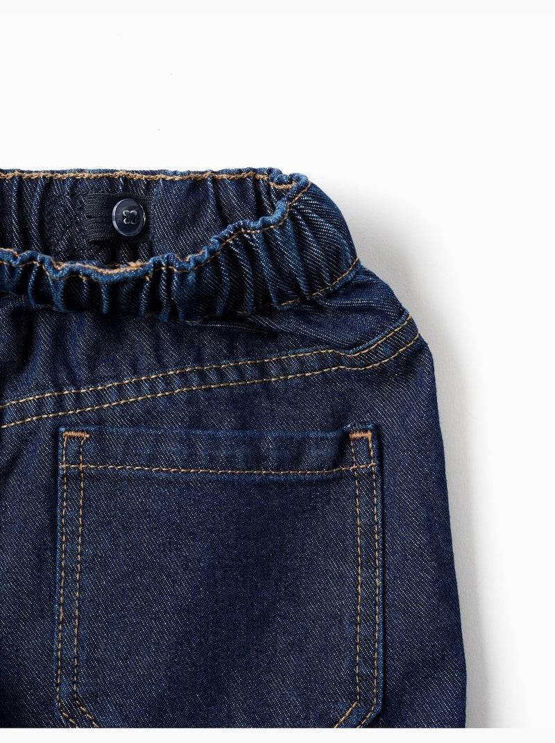 Vaqueros baggy cargo con cordón Azul oscuro - Kiabi