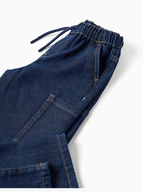 Vaqueros baggy cargo con cordón - Kiabi