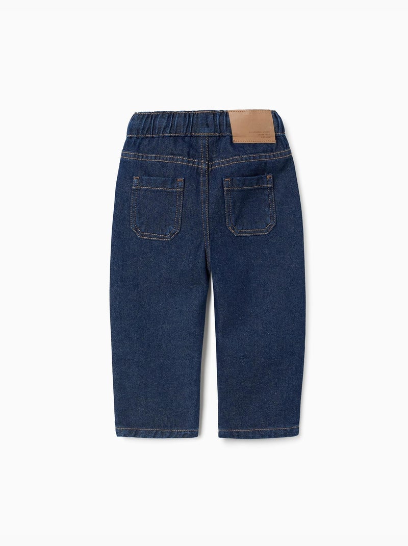 Vaqueros baggy con cordón Azul oscuro - Kiabi