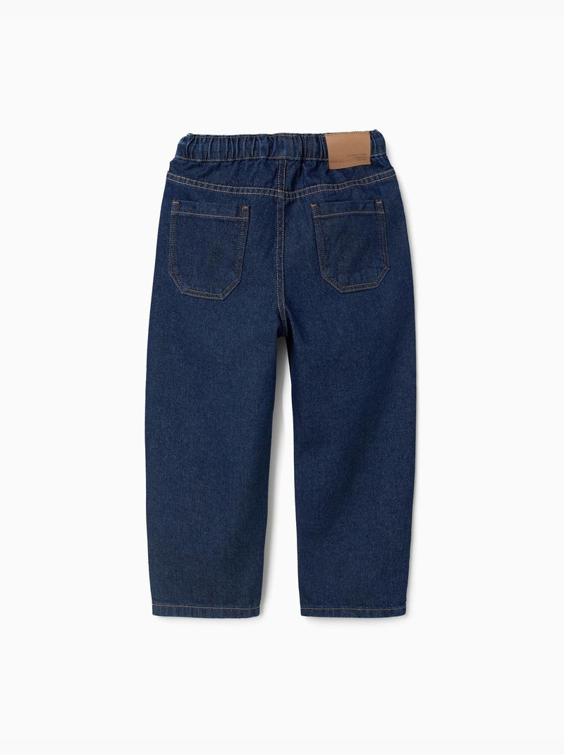 Vaqueros baggy con cordón Azul oscuro - Kiabi