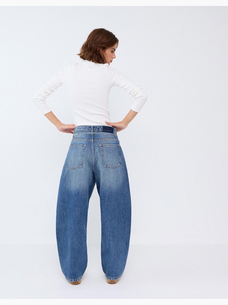 Vaqueros barrel, mo fashion Azul - Kiabi