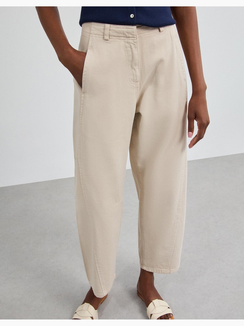 Vaqueros barrel, mo fashion Beige - Kiabi