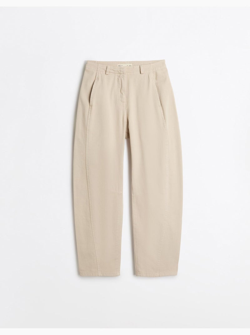 Vaqueros barrel, mo fashion Beige - Kiabi