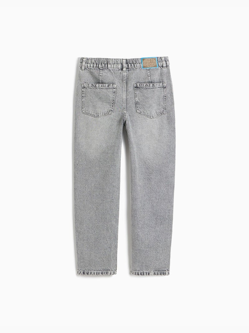 Vaqueros barrel, mo fashion Gris - Kiabi
