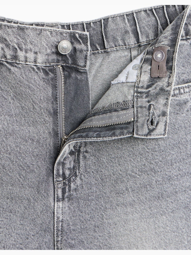 Vaqueros barrel, mo fashion Gris - Kiabi