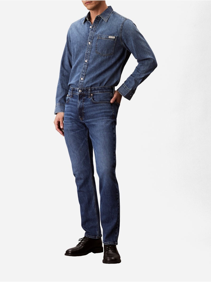 Vaqueros con botón - calvin klein Azul - Kiabi