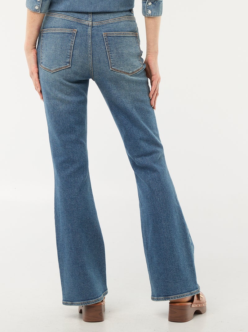 Vaqueros corte flare/bootcut de tiro alto Azul - Kiabi