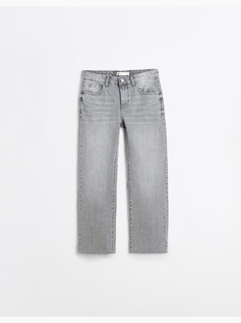 Vaqueros cortos de corte recto, MO Fashion Gris - Kiabi