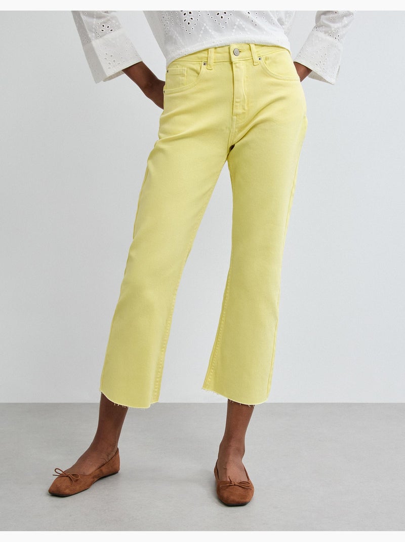Vaqueros cortos rectos, MO Fashion Amarillo - Kiabi