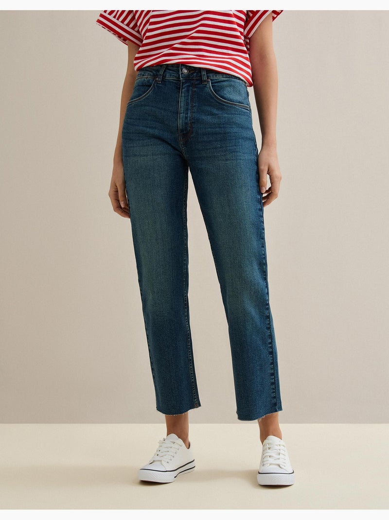 Vaqueros cortos rectos, MO Fashion Azul - Kiabi
