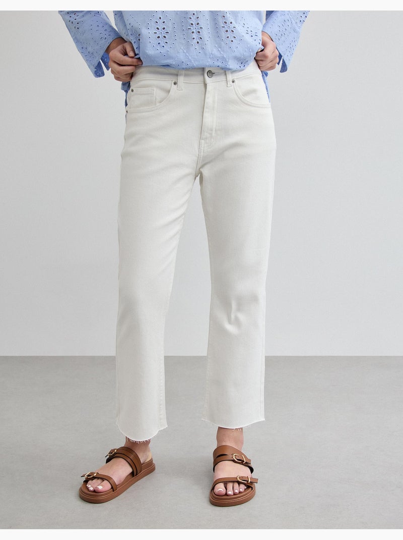 Vaqueros cortos rectos, MO Fashion Blanco - Kiabi