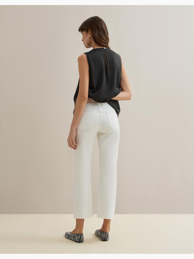 Vaqueros cortos rectos, MO Fashion Blanco - Kiabi