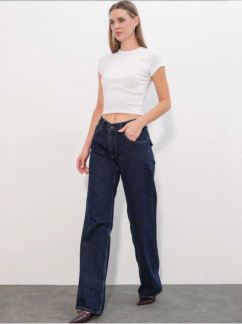 Vaqueros de algodón para mujer bdart Azul ultramar - Kiabi