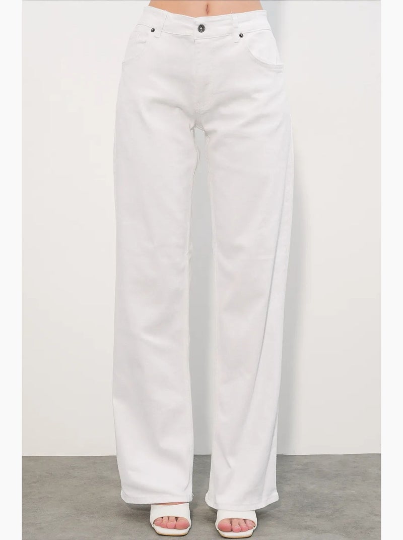 Vaqueros de algodón para mujer bdart Blanco - Kiabi