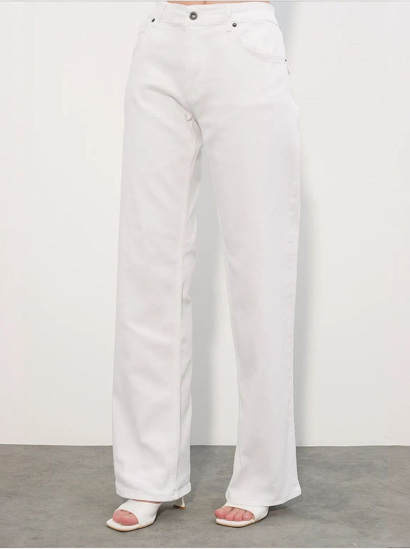 Vaqueros de algodón para mujer bdart Blanco - Kiabi