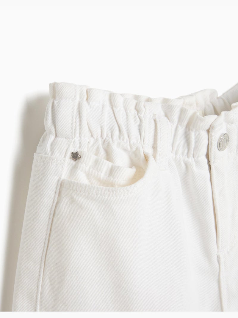 Vaqueros de bolsa de papel, mo fashion Blanco - Kiabi