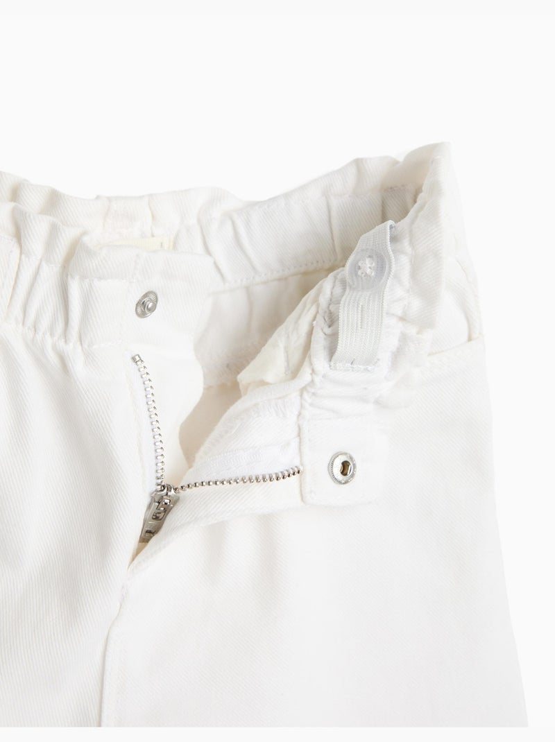 Vaqueros de bolsa de papel, mo fashion Blanco - Kiabi