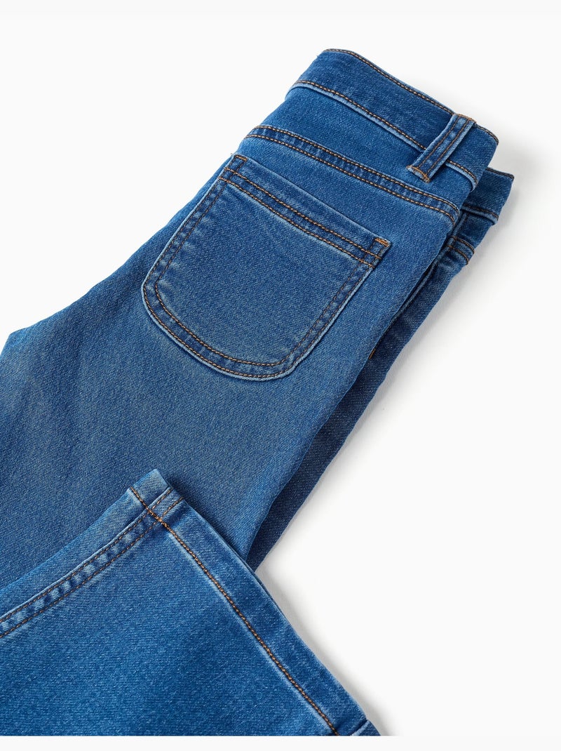 Vaqueros de campana con cintura ajustable y bolsillos Azul claro - Kiabi