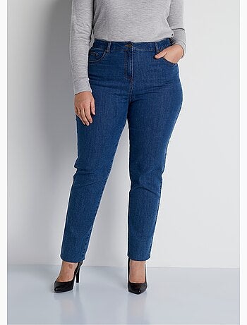 Vaqueros de cinco bolsillos con cinturón elástico de algodón elástico - Afibel