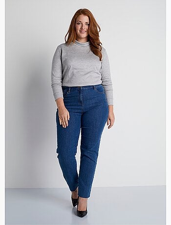 Vaqueros de cinco bolsillos con cinturón elástico de algodón elástico - Afibel