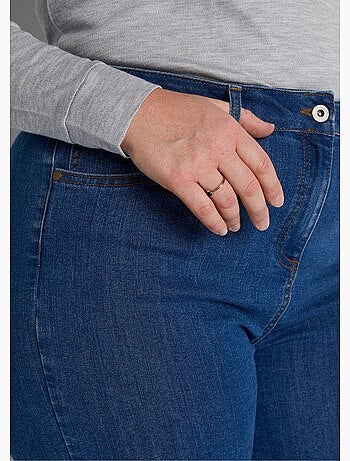 Vaqueros de cinco bolsillos con cinturón elástico de algodón elástico - Afibel