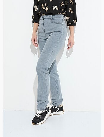 Vaqueros de cinco bolsillos con cinturón elástico de algodón elástico - Afibel