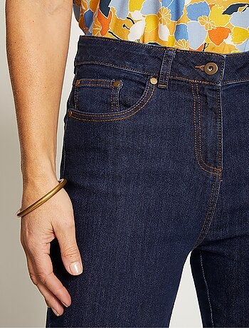 Vaqueros de cinco bolsillos con cinturón elástico de algodón elástico - Afibel