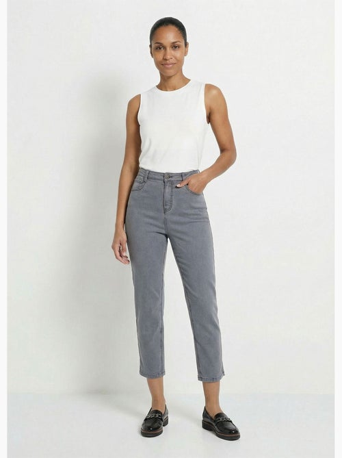 Vaqueros de cintura alta, pierna recta y largo 7/8 - Afibel - Kiabi