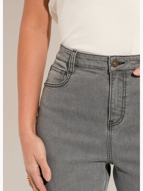 Vaqueros de cintura alta, pierna recta y largo 7/8 - Afibel - Kiabi