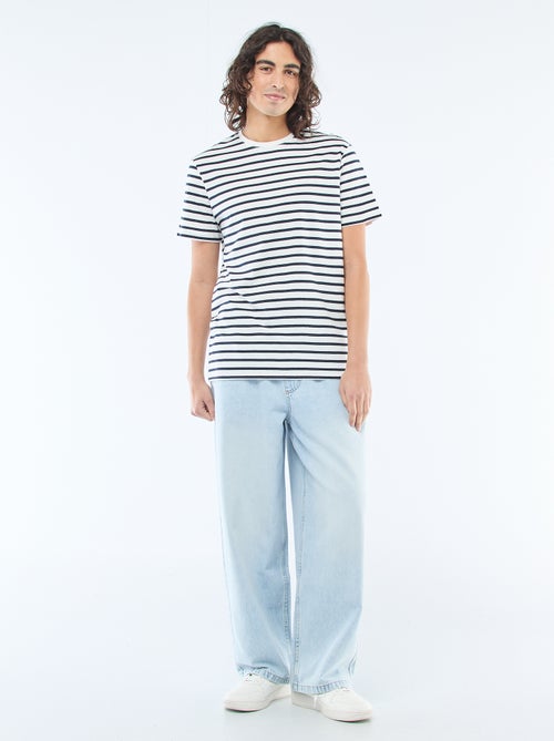 Vaqueros de corte ancho con cintura elástica - Kiabi