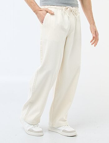 Vaqueros de corte ancho con cintura elástica