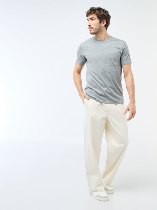 Vaqueros de corte ancho con cintura elástica - Kiabi