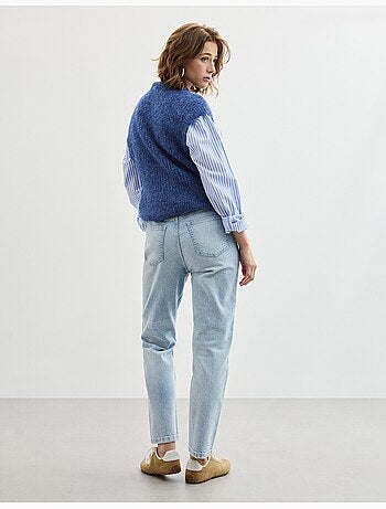 Vaqueros de corte de forma de madre cónicos, MO Fashion