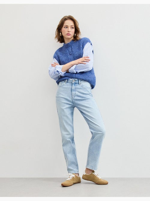 Vaqueros de corte de forma de madre cónicos, MO Fashion - Kiabi