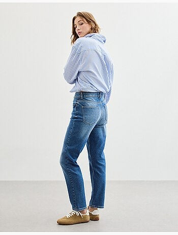 Vaqueros de corte de forma de madre cónicos, MO Fashion