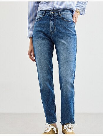 Vaqueros de corte de forma de madre cónicos, MO Fashion
