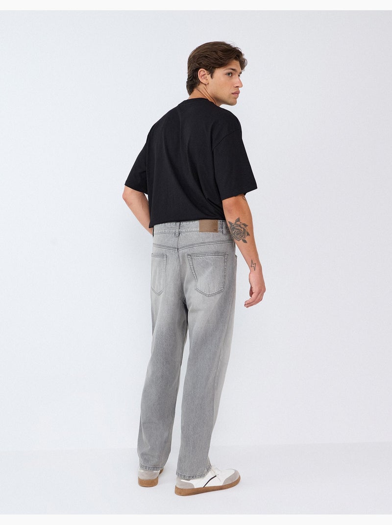 Vaqueros de corte holgado, mo fashion Gris - Kiabi