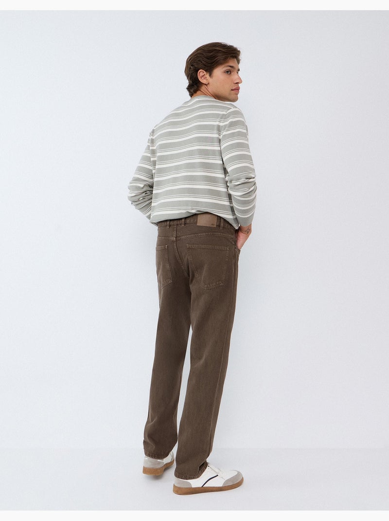 Vaqueros de corte relajado, mo fashion Marrón - Kiabi
