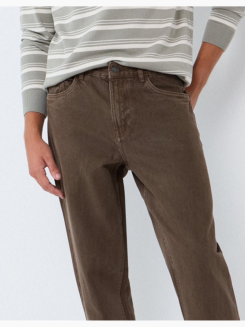 Vaqueros de corte relajado, mo fashion Marrón - Kiabi
