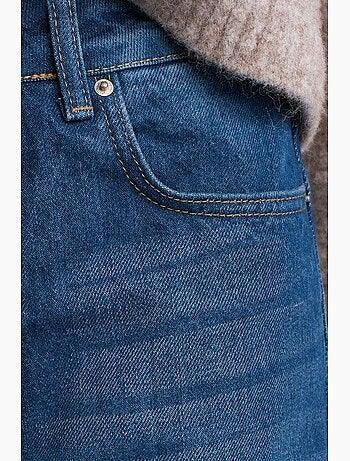 Vaqueros de denim acampanados de tiro medio dilvin
