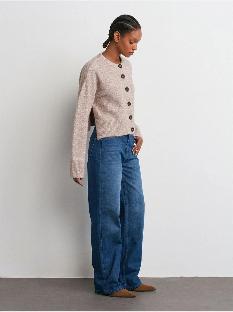 Vaqueros de denim acampanados de tiro medio dilvin Azul zafiro - Kiabi