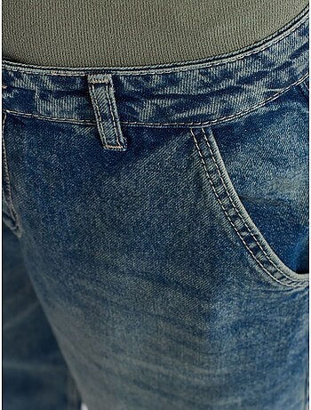 Vaqueros de denim de algodón de tiro alto y pernera ancha dilvin