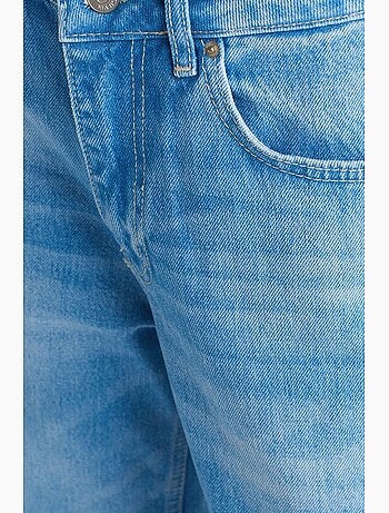 Vaqueros de denim de algodón de tiro alto y pernera ancha dilvin