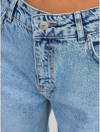 Vaqueros de denim de algodón de tiro alto y pierna recta dilvin