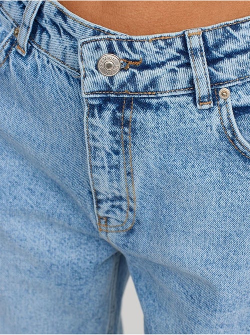 Vaqueros de denim de algodón de tiro alto y pierna recta dilvin - Kiabi Vaqueros de denim de algodón de tiro alto y pierna recta dilvin - Kiabi