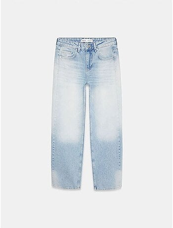 Vaqueros de denim de algodón de tiro bajo y pernera recta dilvin