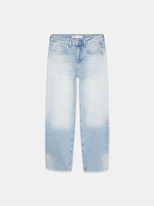 Vaqueros de denim de algodón de tiro bajo y pernera recta dilvin - Kiabi